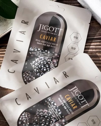 Jigott Caviar Real Ampoule Sheet Mask